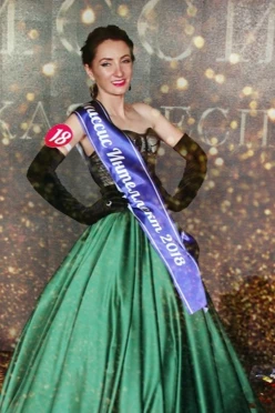 Купить нагрудную ленту с полноцветной печатью 15х200 см "Мисс 2018"