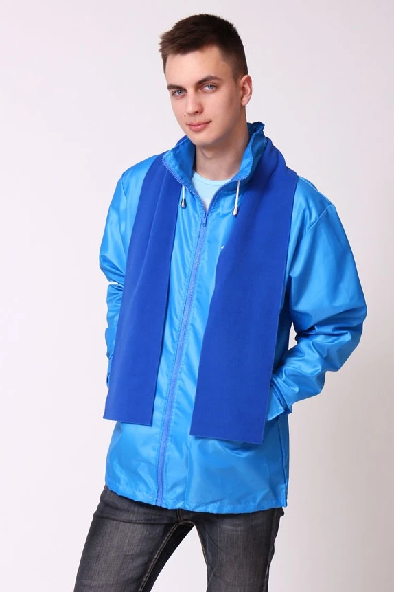 Шарф флисовый однослойный 15х150 см, однотонный#1