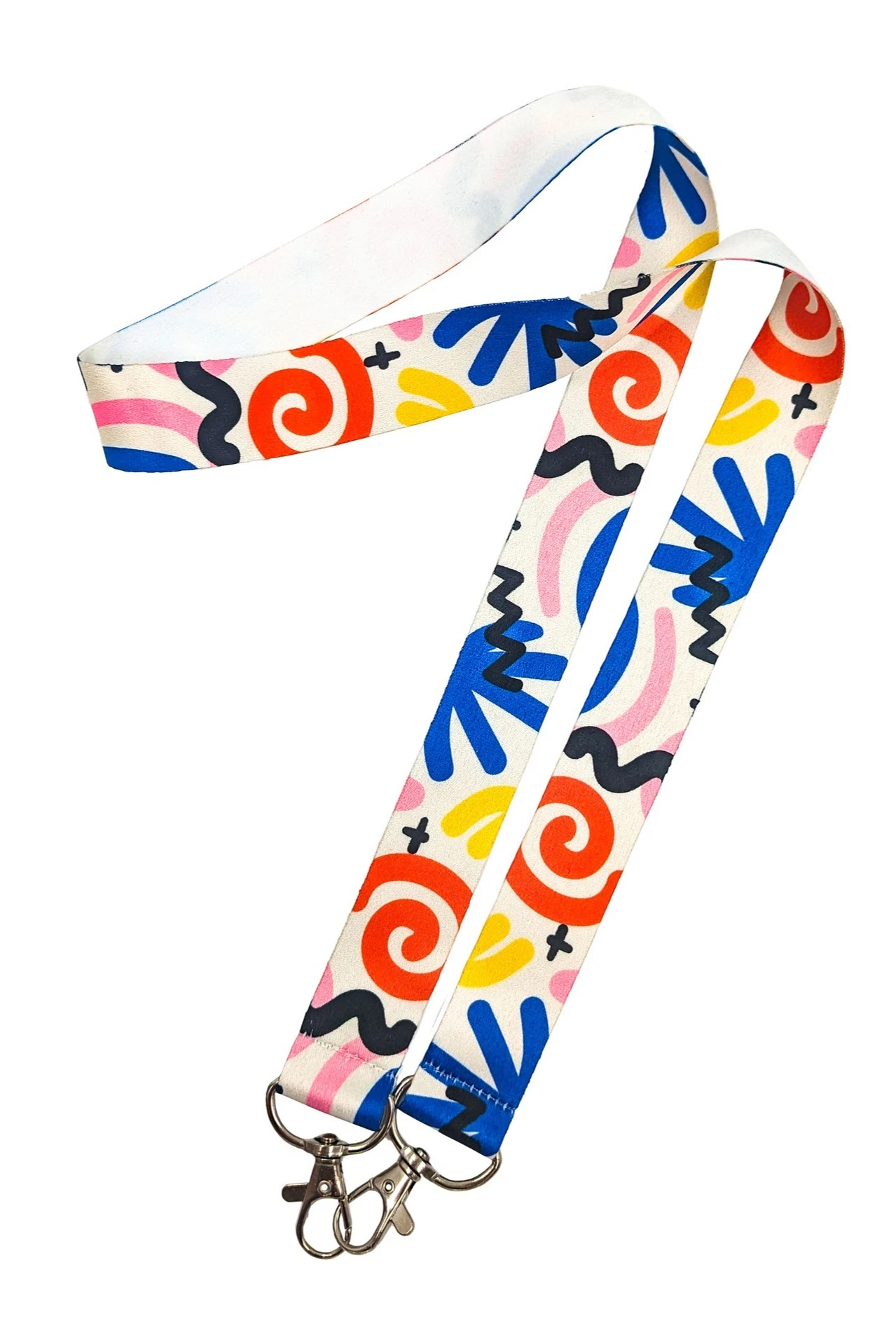 Купить ленту для бейджей репс ширина 2,5 см, с двумя карабинами, с печатью