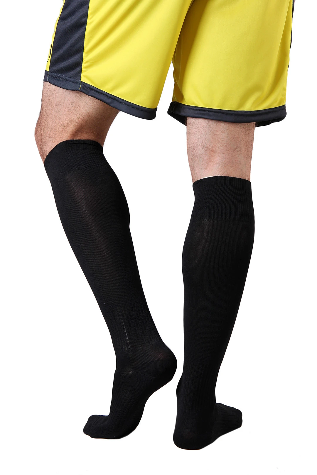 Гетры футбольные взрослые, однотонные чёрные#11