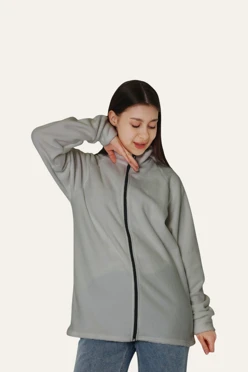 Купить толстовку Каспер флисовую унисекс, однотонную серую