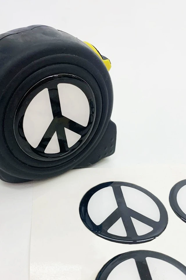 Наклейка заливная 5х5 см круг, с нанесением#2