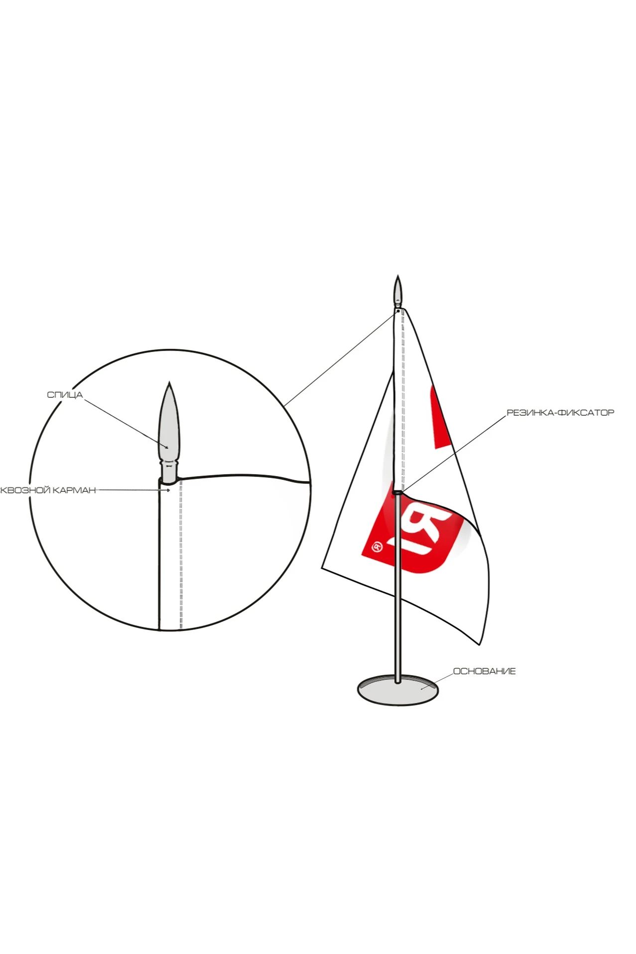 Подставка пластиковая под серебро 1 шток#5