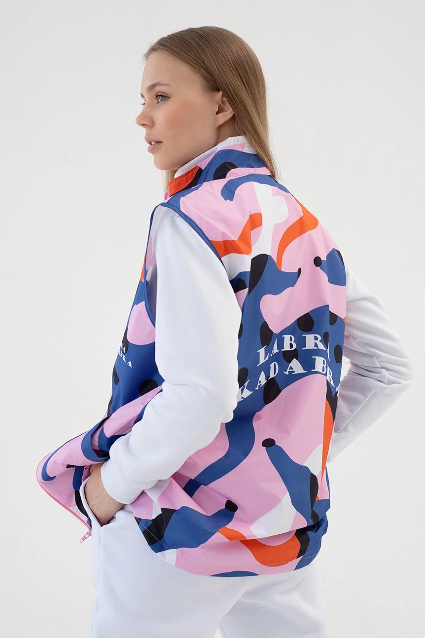 Жилет Брендон без капюшона унисекс, с полной запечаткой "Papaya"#3