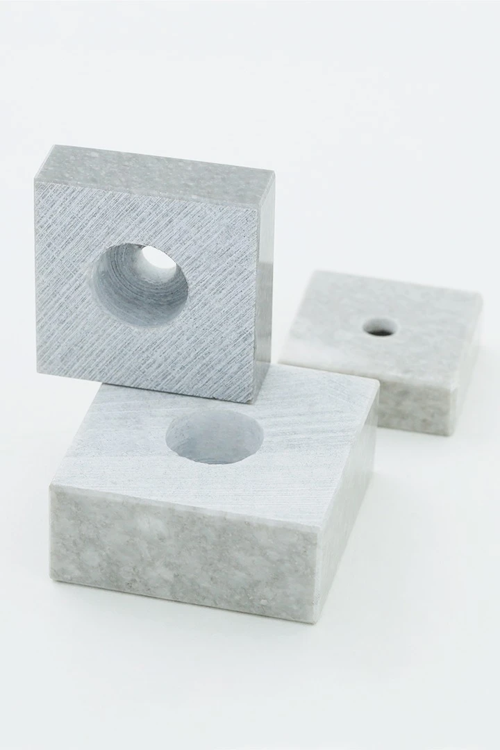 Основание каменное, белый мрамор 70х70х30 мм#2