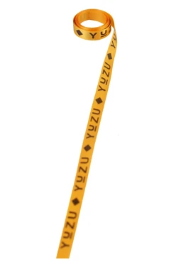 Купить ленту сатин ширина 1 см оранжевую, печать черным с одной стороны