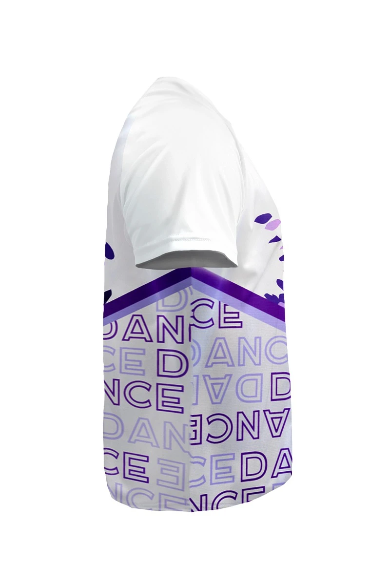 Футболка Спэйс V-ворот унисекс из ложной сетки с полной запечаткой "Dance"#2