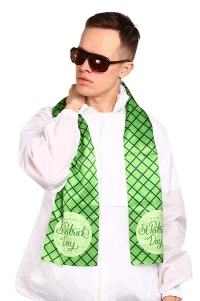 Шарф однослойный легкий 15х150 см, с полной запечаткой#4