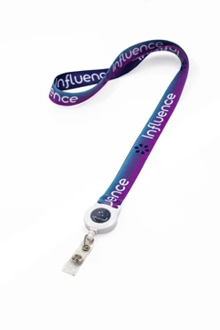 Лента для бейджа блекаут ширина 2 см, с ретрактором, с печатью#1 Лента для бейджа блекаут ширина 2 см, с ретрактором, с печатью#1