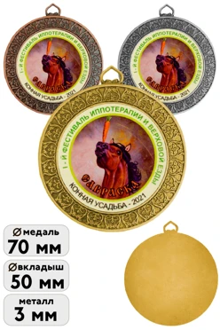 Купить медаль МК224 70мм с шильдом 50мм