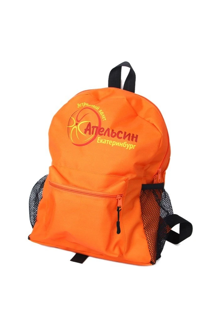 Рюкзак Кэрри мягкой формы 41х31х9,5 см, с полной запечаткой "Orange"#5