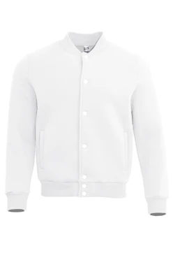 Купить бомбер Стайл унисекс однотонный белый