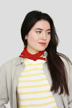 Купить бандану трикотажную взрослую 50х50 см, однотонную красную