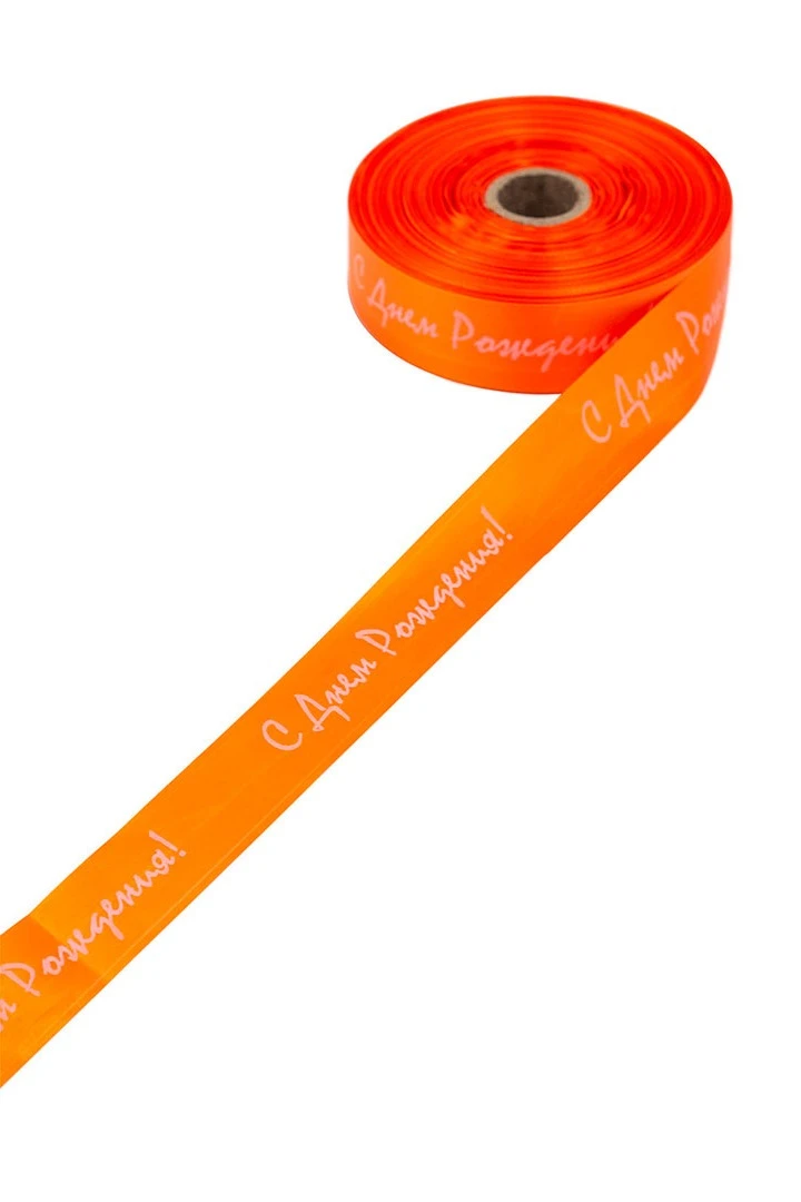 Лента сатин ширина 3 см, печать белым с одной стороны#3