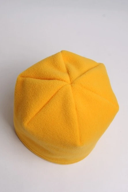 Шапка Вайт флисовая однослойная детская, однотонная желтая#3