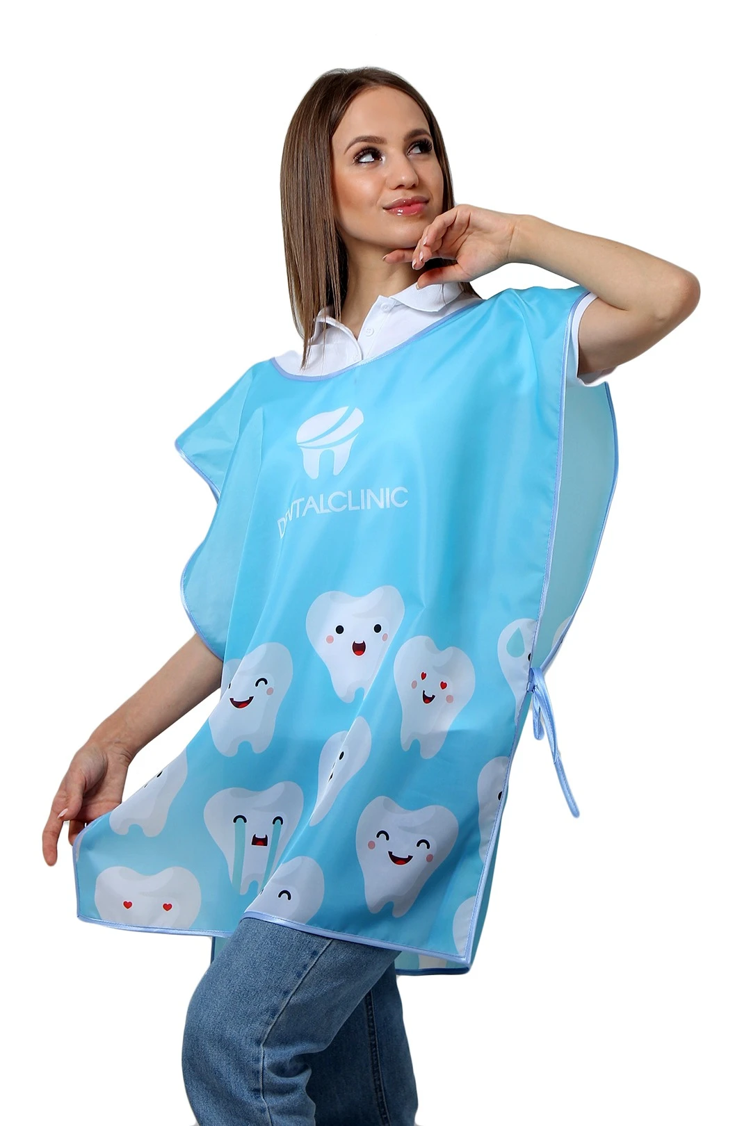 Накидка Инсайт 60х80 см, с полной запечаткой "DENTALCLINIC"#1 Накидка Инсайт 60х80 см, с полной запечаткой "DENTALCLINIC"#1