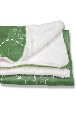 Плед Слипи флисовый 140х200 см (двухслойный), с принтом "For long-distance travel"#1