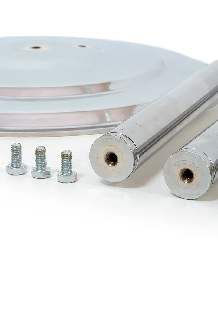 Подставка напольная с основанием Круг под серебро 3 штока 2,1 метра#3