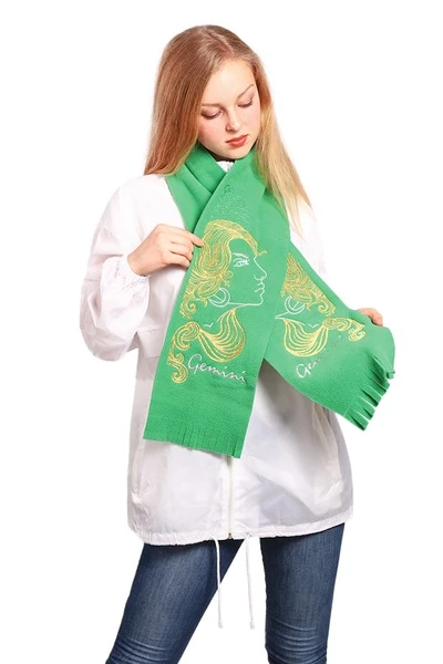 Шарф флисовый однослойный 15х120 см, однотонный "Gemini"#3