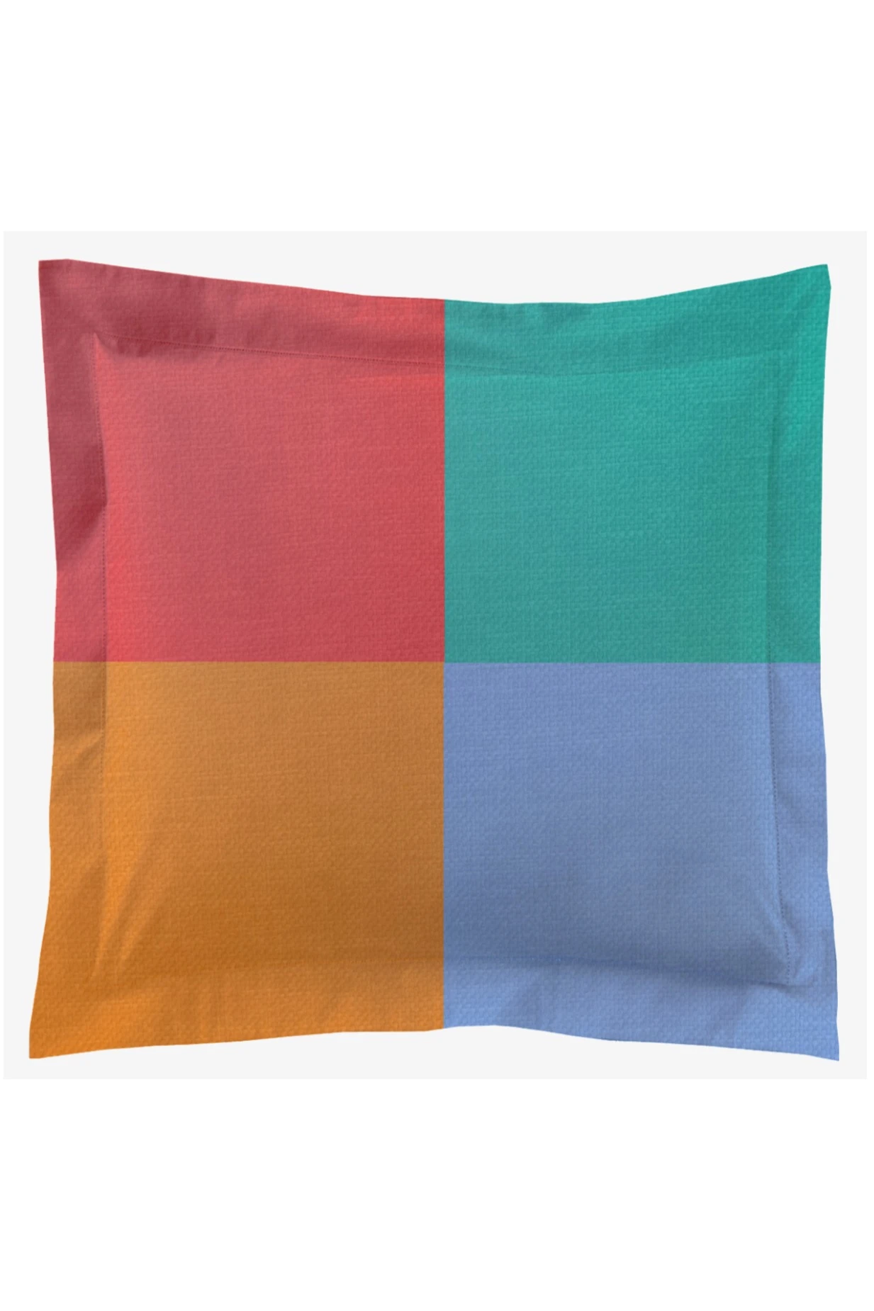 Купить подушку с бордюром 50х50 см, с принтом "Flowers"