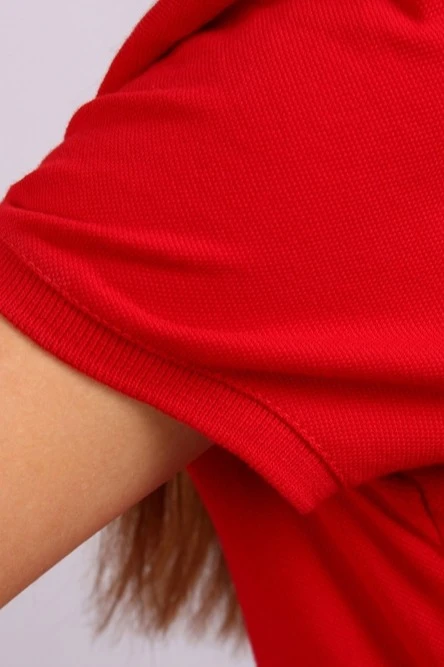 Поло Престиж женская (Modern) однотонная красная (хлопок)#2