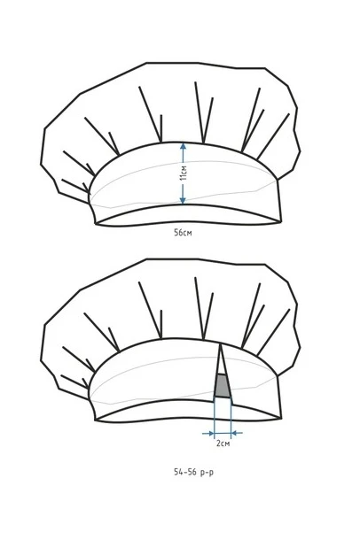 Колпак Ваниль поварской взрослый, с полной запечаткой "Royal Hall"#8