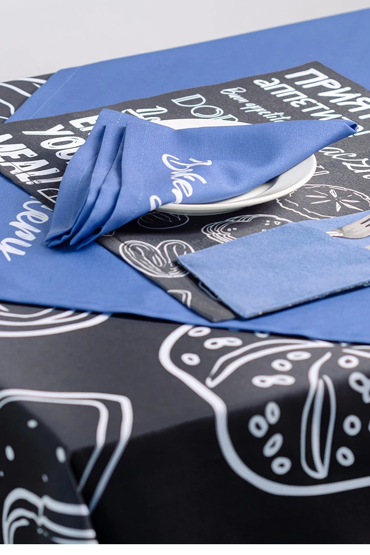 Купить салфетку из полиэстера 40х40 см, с полной запечаткой "Bakery"