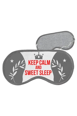 Купить маску для сна с принтом "Keep Calm and Sweet Sleep"