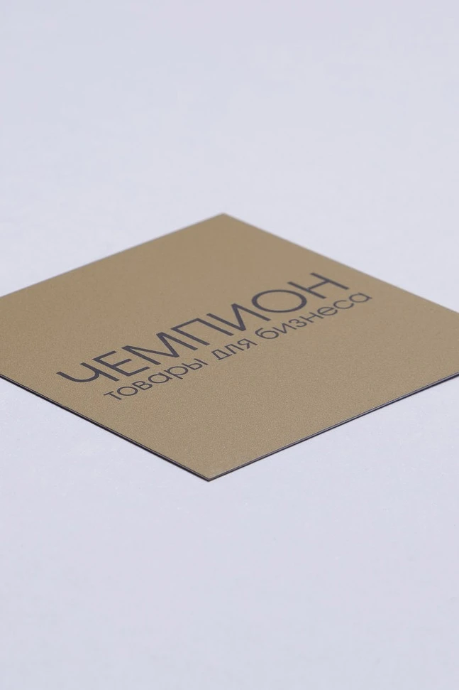 Пластик двухслойный матовый 300х600 мм 1,5 мм, золото/черный#1