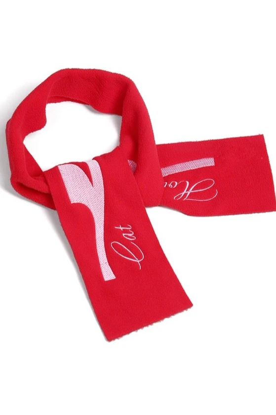 Шарф флисовый однослойный 15х130 см, однотонный "Cat House"#6