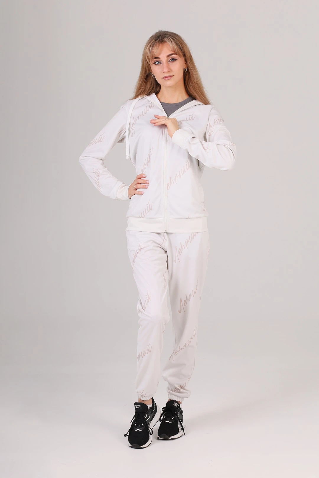 Спортивный костюм Юнайт женский из футера с полной запечаткой "Летний"