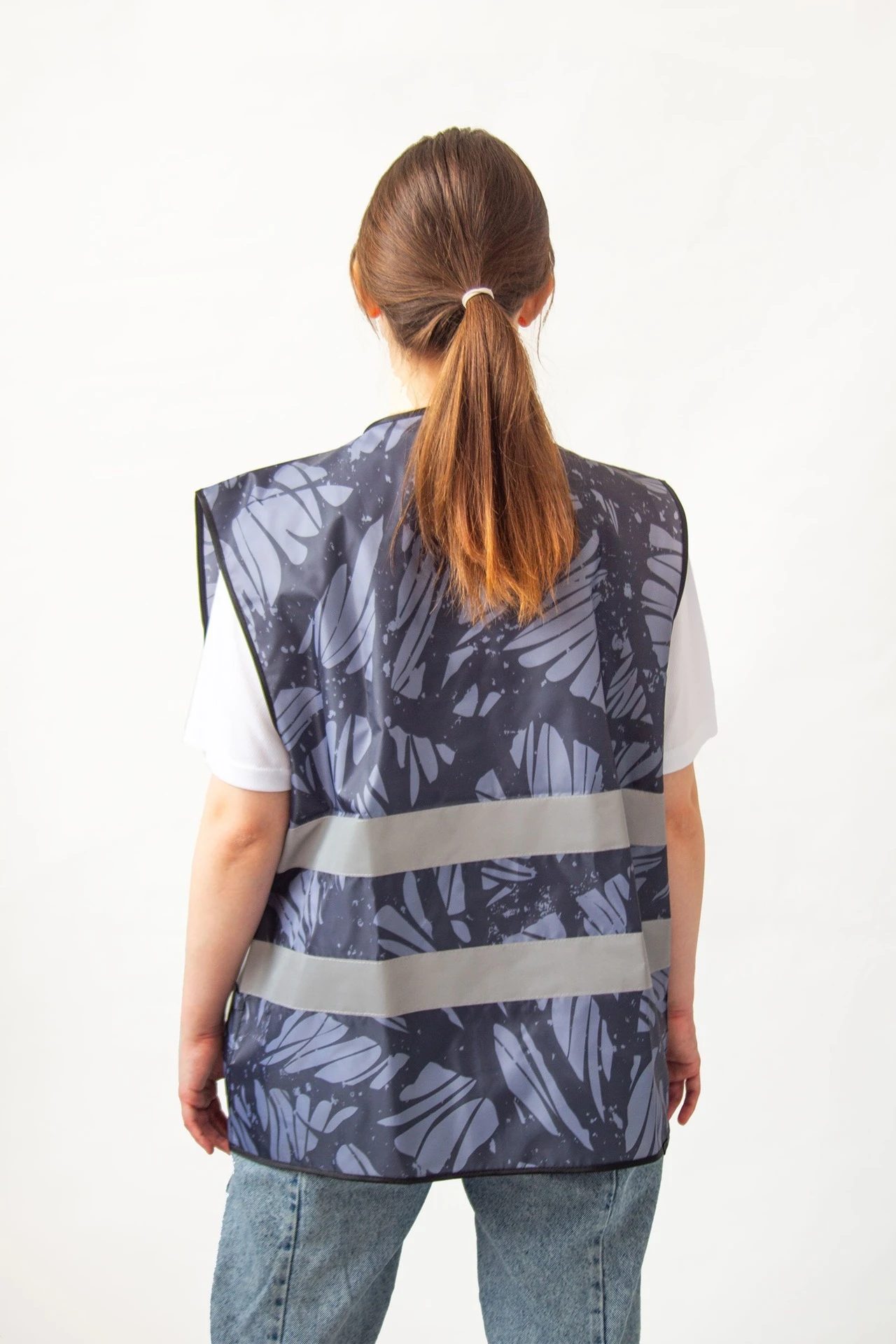 Жилет Эван со светоотражающей лентой унисекс, с полной запечаткой#10 Жилет Эван со светоотражающей лентой унисекс, с полной запечаткой#10