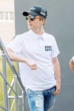 Купить поло Тейлор унисекс однотонная "Punks"