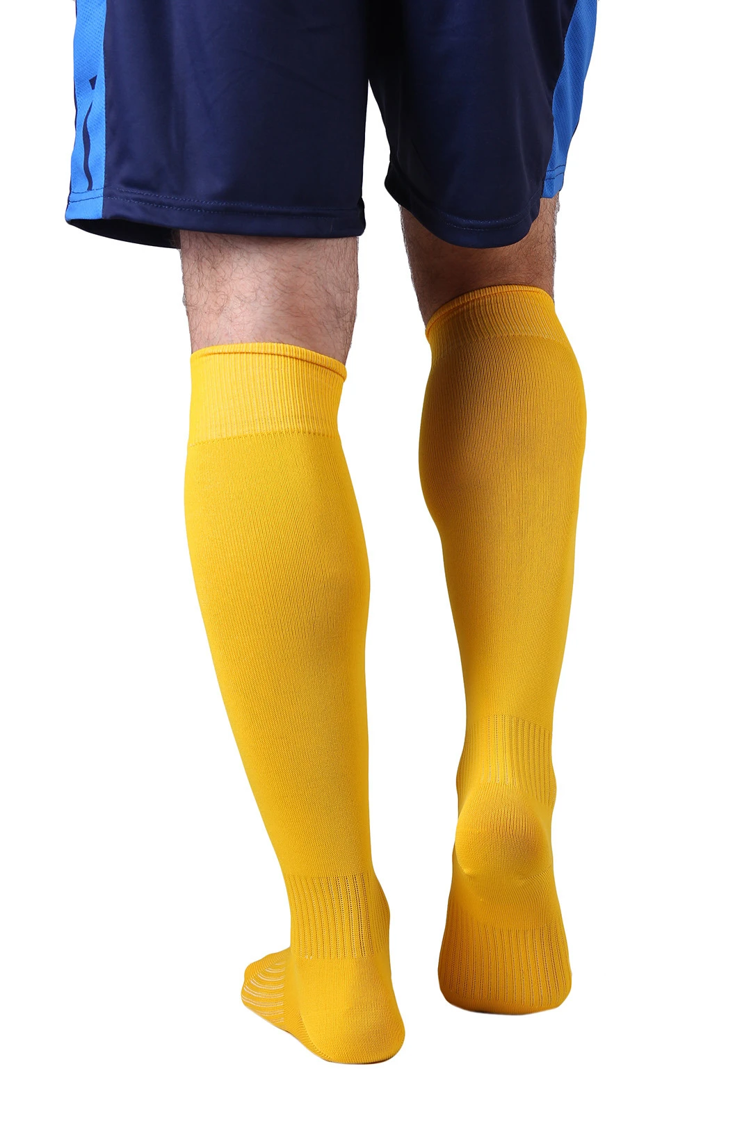 Гетры футбольные взрослые, однотонные жёлтые#2