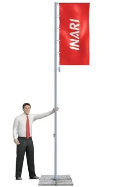 Арендовать мобильный флагшток 4 м из алюминия