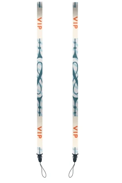 Купить ленту для бейджа блекаут ширина 1,5 см, с фастексом, с печатью "VIP"