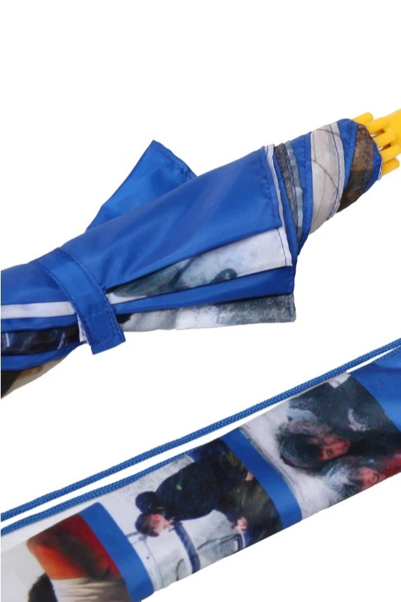 Зонт-трость Моне с пластиковой ручкой однослойный, с полной запечаткой (без совмещения) "Ski lift"#2