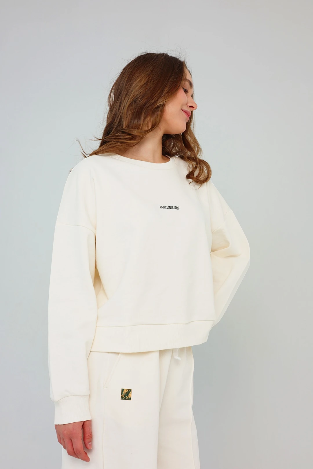 Свитшот Рэйчел из футера женский, однотонный#5