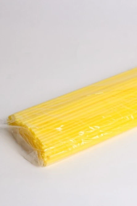 Купить трубочку пластиковую жёлтую