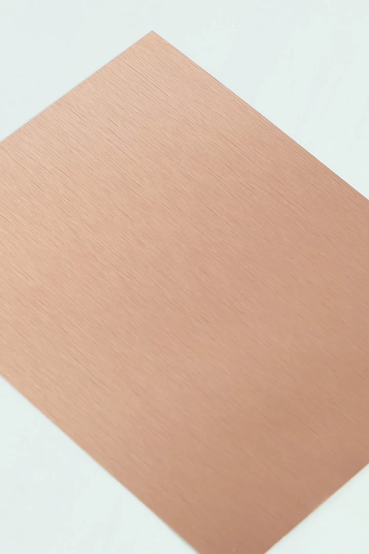 Алюминий царапанный односторонний 200х300 мм 0,45 мм, медь#3