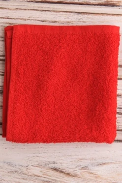 Купить полотенце махровое 30х30 см красное
