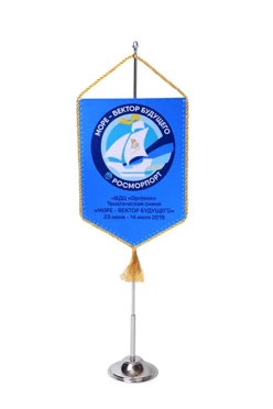 Купить подставку под вымпел хромированная сталь фигурную 50 см