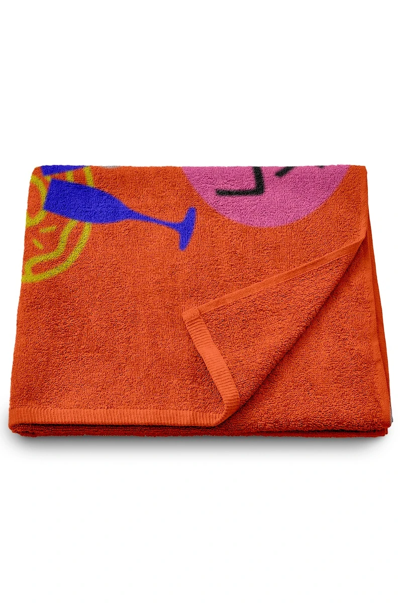 Купить полотенце махровое 40х70 cм с печатью (Color) "Love you"