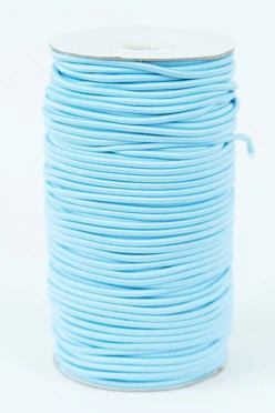 Купить резинку шляпную 100% пэ, 3 мм, свето-голубую