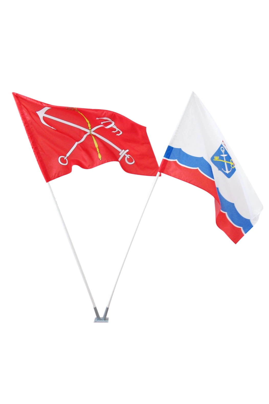 Кронштейн козырьковый на 2 штока с алюминиевыми древками 2,5 м#1