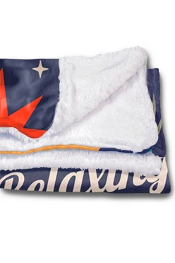 Плед Слипи флисовый 120х140 см (двухслойный), с принтом "Have a relaxing day"#1