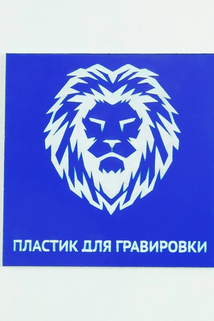 Пластик двухслойный гладкий 600х1200 мм 1,5 мм, синий №1/белый#1
