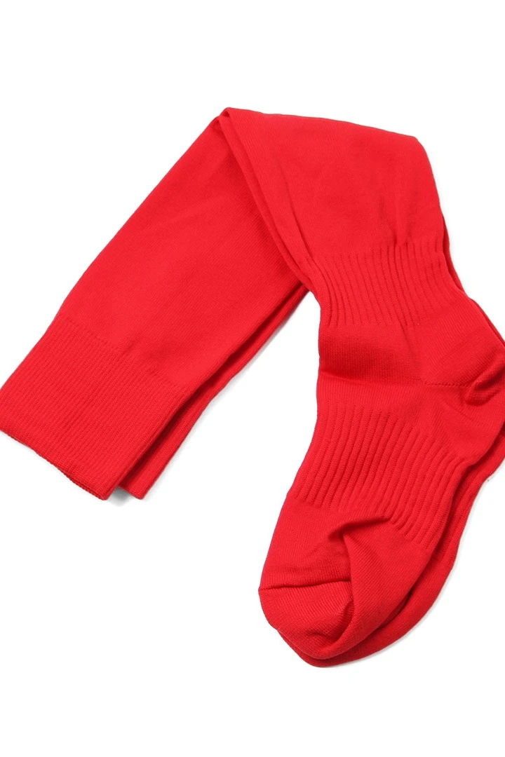 Гетры футбольные взрослые, однотонные красные#20 Гетры футбольные взрослые, однотонные красные#20