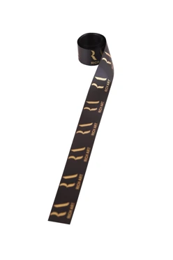 Лента сатин ширина 2,5 см, печать золотом с одной стороны#1