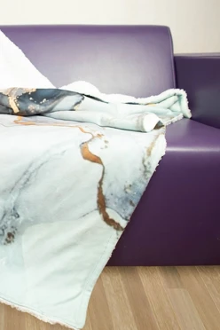 Плед Слипи флисовый 140х170 см (двухслойный), с принтом "Mramor"#2